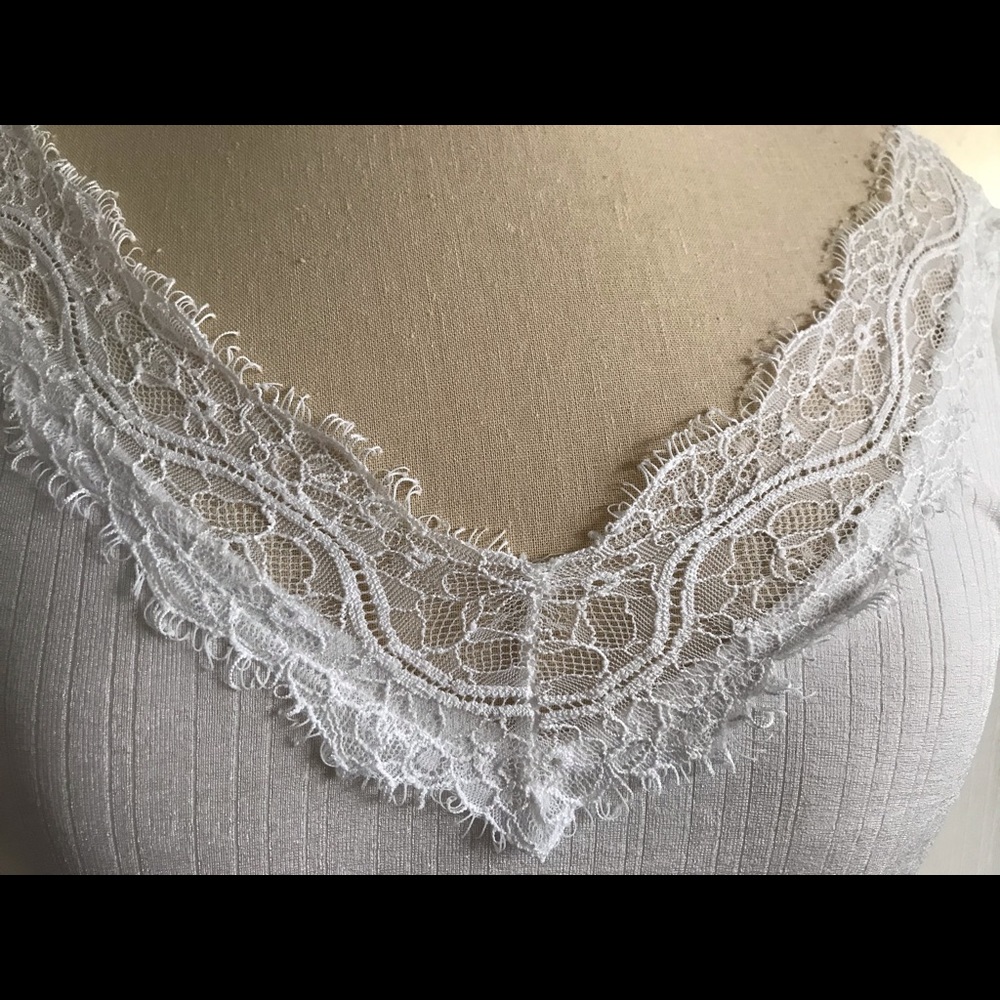 H&M white lace long sleeve